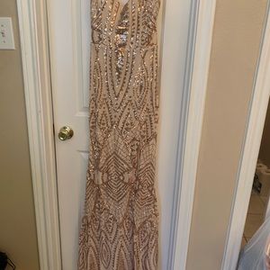 Sequin dress champagne color